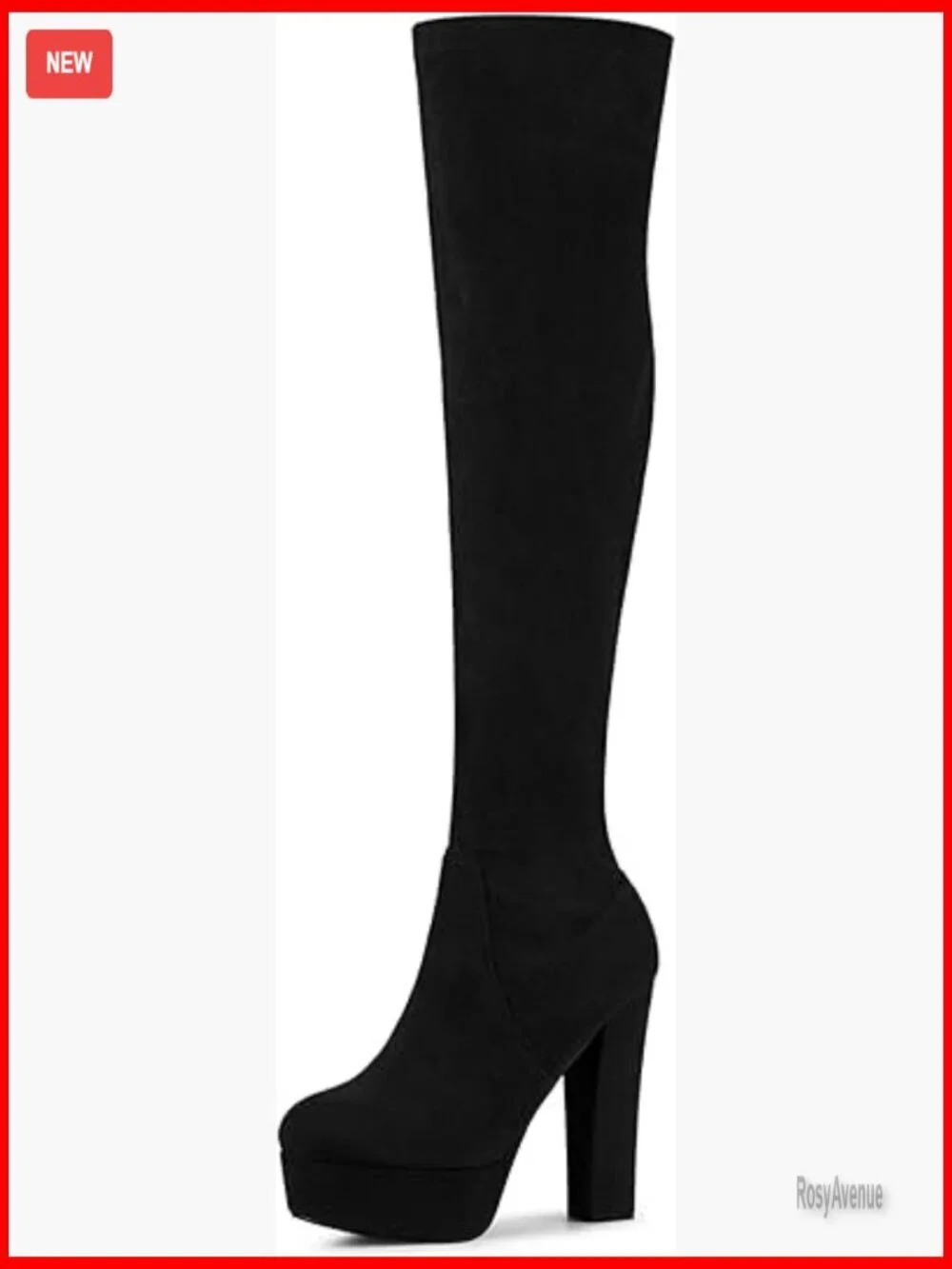 Platform Chunky Heel Over the Knee Thigh High Boots
